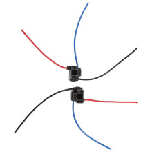 2pcs H4 Black Headlight Wiring Harness, 10cm ABS Sockets for Vehicles