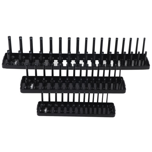 Socket Holder Organizer For Tool Storage System Meant To Maximize Space And Efficiency Featuring Clear Size Indicators And Robust ABS Build Eliminate 2