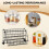 Metal 3-Tier Pull Down Spice Rack -  Retractable Large Capacity Kitchen Storage Shelf Organizer for Cabinet A 5