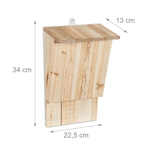 Fledermauskästen, Holz, 2er-Pack, Naturschutz 2