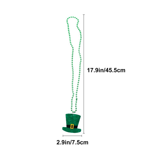 Grønt St. Patricks Day-perlekjede, 4-pakning 1