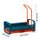 Perforation-Free Multi-Functional Kitchen Sink Draining & Storage Rack, Blue + Orange – Compatible with Standard Sinks 5