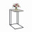 Table d'appoint en forme de C, plateau imitation bois, structure en métal 7