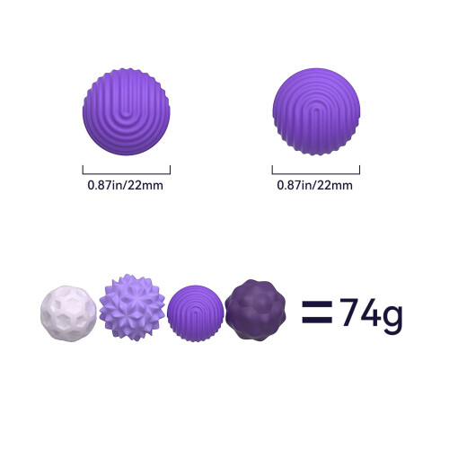 Massage Ball Set Textured Deep Tissue Relief 4-Pack Purple 2