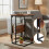 Side Table with Shelf and Compartment - Wood & Metal 5