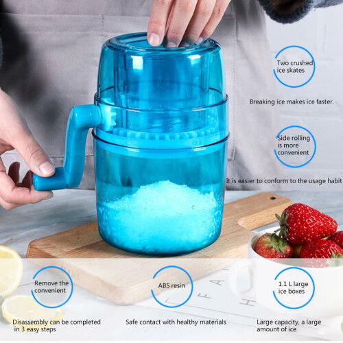 Household Mini Easy Ice Shavers Crusher Handheld Snow Manual Crushing Ice Machine Fried Ice Machine Kitchen Tool 1