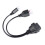 OBD-II Y-Splitter Cable for Diagnostic Tools 3/4/6 Pin 7