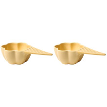 2St Multifunctionele Gele Keramische Dessertkommen Praktisch En Stevig