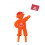 Figurine d'avertissement pour enfants avec drapeau rouge 7