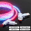 Καλώδιο γρήγορης φόρτισης 4 σε 1 USB-A/USB-C σε C PD100W με ροή ρεύματος LED, συμβατό με 4