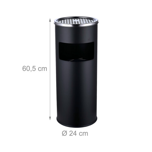 Standing Ashtray with 17L Bin - Removable Insert 2