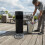 Standing Ashtray with 17L Bin - Removable Insert 4
