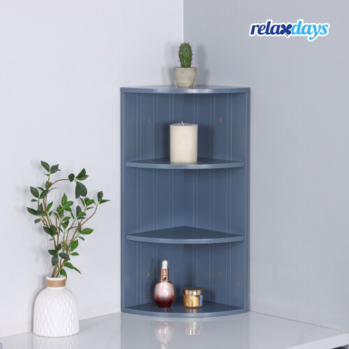 Corner Shelf with 3 Tiers - Space-Saving MDF Storage 1