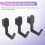 24Pcs Pegboard Hooks J Shape Pegboard Hook Peg Board Tool Organizer Accessories, Black 2