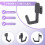 24Pcs Pegboard Hooks J Shape Pegboard Hook Peg Board Tool Organizer Accessories, Black 6