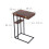 Foldable C-Shaped Side Table, Wood-Effect, Black Frame 3