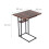 Foldable C-Shaped Side Table, Wood-Effect, Black Frame 4