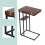 Foldable C-Shaped Side Table, Wood-Effect, Black Frame 5