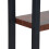 Foldable C-Shaped Side Table, Wood-Effect, Black Frame 6