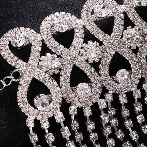 Fasce per capelli da donna con strass e nappe, ideali per matrimoni e come accessori per la sposa e le damigelle. 2