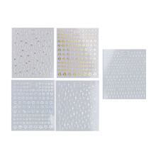 Nail Stickers Art Decals, DIY Nail Art Holographic Flower Star Patterns, Easy to Use Self-Adhesive Nail Decor for Manicures Pedicures, Water
