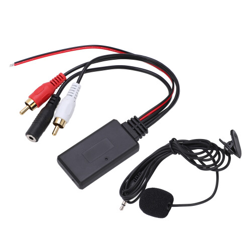 Μονάδα προσαρμογέα AUX Bluetooth2RCA για στερεοφωνικά αυτοκινήτου, υλικό ABS υψηλής 1