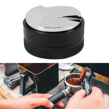 Compatto distribuzione caffè Tampatore Livellatore 58mm Acciaio Inox Accessorio Barista Nero