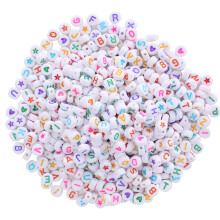 1000pcs Round Acrylic Letter Beads 5Star Peach Heart DIY Jewelry Making