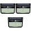 3Pcs Black Solar Powered LED Outdoor Wall Lamp Waterproof Sensor Light 3