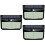 3Pcs Black Solar Powered LED Outdoor Wall Lamp Waterproof Sensor Light 6
