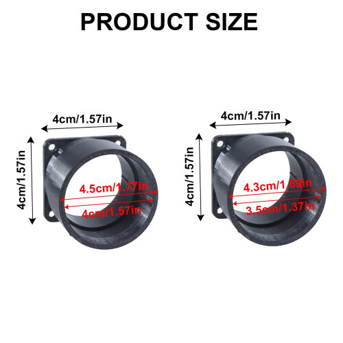 Συνδετήρες αγωγών 38/40mm από πλαστικό με ίσια φλάντζα σωλήνα, σύνδεσμοι αγωγών 2