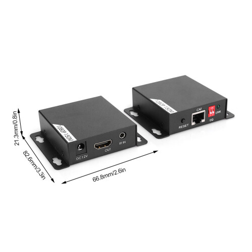 Remote Control Repeater Kit Compatible IR Emitter Cable12VDC Powered With High Receiving Sensitivity3.5mm Jack IR Communication Cable For Hidden 1