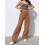 Παντελόνι Corduroy με φαρδιά γραμμή για γυναίκες, Vintage ελαστική μέση με φερμουάρ, 7