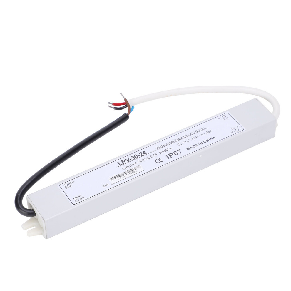 Waterproof Aluminum Power Supply Lpv-30-24 30W 24V Ip67 Compact 7651391606314