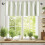 Ριγέ βαλάντιο σε χρώμα Sage Green & White, 60x18in, με γεωμετρική θήκη για ράβδους σε 2