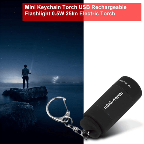 2X Μπρελόκ LED Επαναφορτιζόμενος Μίνι Φακός USB Φορητό Εργαλείο DIY για Μπρελόκ 1