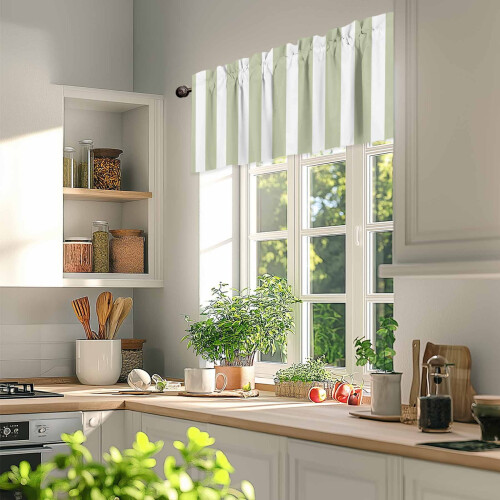 Ριγέ βαλάντιο σε χρώμα Sage Green & White, 60x18in, με γεωμετρική θήκη για ράβδους σε 2