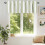 Ριγέ βαλάντιο σε χρώμα Sage Green & White, 60x18in, με γεωμετρική θήκη για ράβδους σε 6