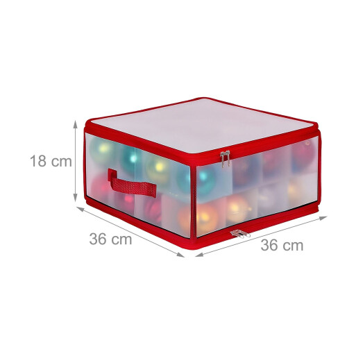 Christmas Bauble Storage Box with Adjustable Dividers 2