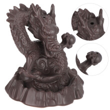 Ceramic Dragon Backflow Incense Burner, Handcrafted Home Decor