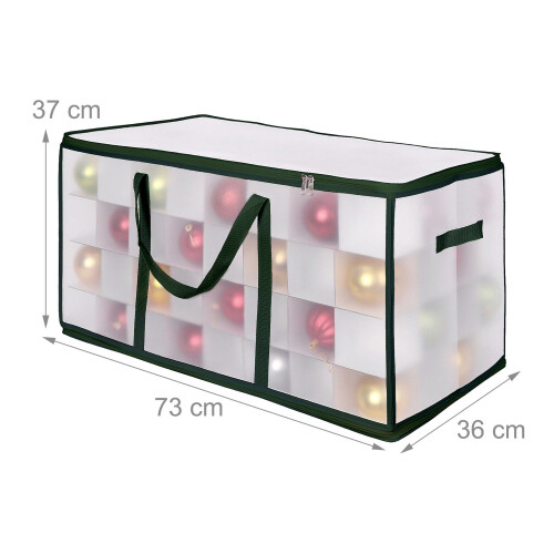 Christmas Bauble Storage Box with Adjustable Dividers 2