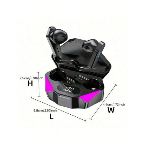 Ασύρματα ακουστικά παιχνιδιών με θήκη HD, Bluetooth χαμηλής καθυστέρησης, εξαιρετικά 2