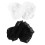 Large Scrunchies 2Pcs 18Cm Diameter Black White Elegant Delicate 7