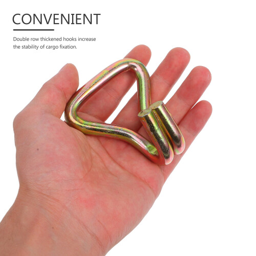 Steel Ratchet Strap Fixing Hooks 4 pcs double row stability 2