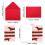 Valentine's Greeting Card Display Stand with Envelope and 5