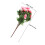 Flor artificial rosa de seda plástica (4 peças) 2