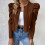 Women's puff sleeve cropped blazer cardigan 6