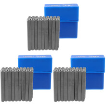 3Sets Chromium Vanadium Alloy Metal Letter Stamp Set for Craft