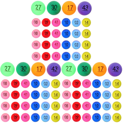 150Pcs Lightweight Assorted Color Plastic Game Balls for Party Events