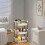 Caddy with Rollers Storage Rack Layer Storage Cart Mobile Storage Rack for Office, Living Room, Kitchen 2